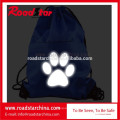 Foldable reflective drawstring backpack for safety